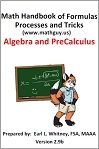 Math Handbook of Formulas Algebra, PreCalculus by Earl Whitney